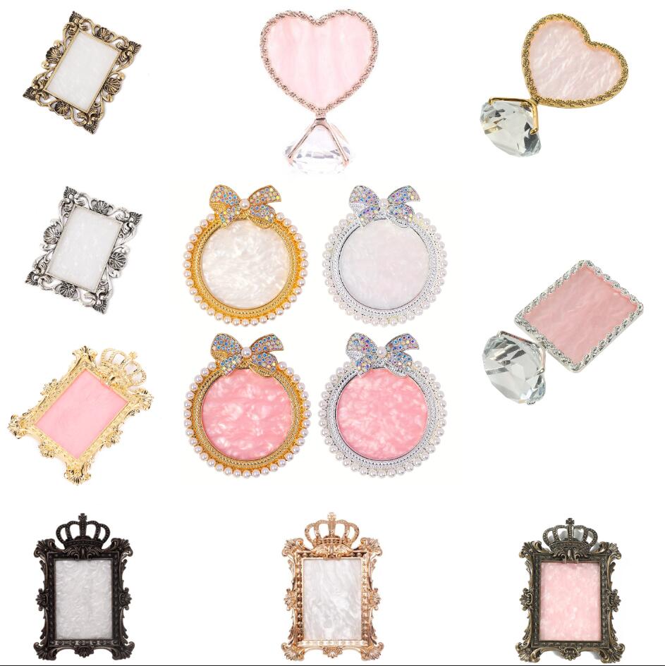 Nail Art Rose Gold - พาเลตต์ตกแต่งเล็บไข่มุกและเพชรประดับสุดหรู 1 ชิ้น - ฐานเพชรรูปหัวใจสีโรสโกลด์สำหรับแต่งหน้า -