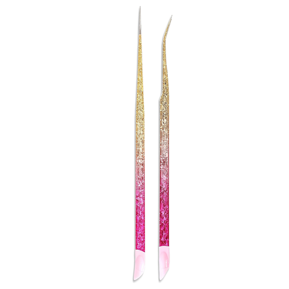 Rhinestone Nail Gem - Double Ended Nail Art แหนบสแตนเลสสตีลแหนบซิลิโคนหัวกดสําหรับสติกเกอร์เล็บ Rhinestone