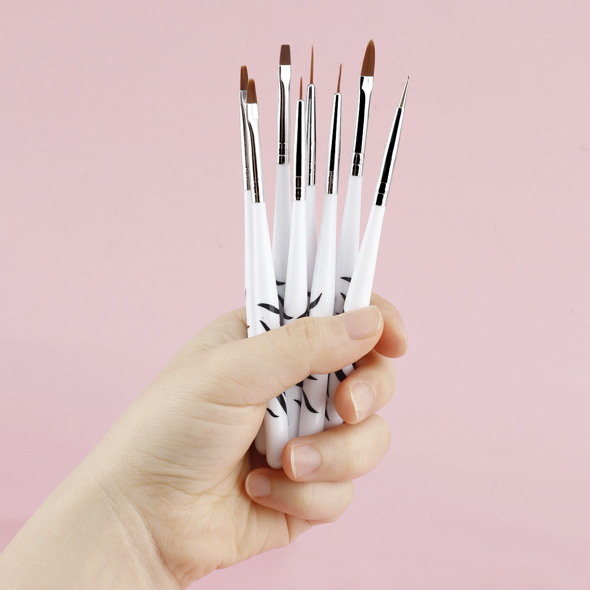 Nail Art Zebra - Zebra Handle ชุดแปรงเล็บสําหรับเล็บออกแบบเล็บอะคริลิคผง UV เจลแปรงวาดเส้นปากกาจิตรกรรมเครื่องมือ