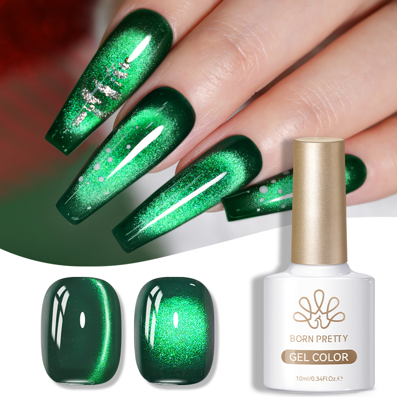 Nail Art Emerald Green - ยาทาเล็บเจล BORN PRETTY 10 มล. สีเขียวมรกต