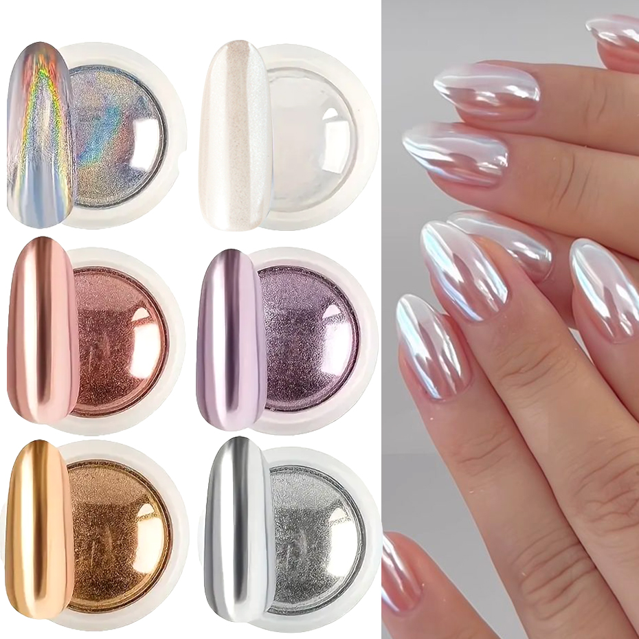 ผงสีโครเมี่ยมสำหรับตกแต่งเล็บ  - Nail Glitter Chrome บทวิจารณ์และราคา