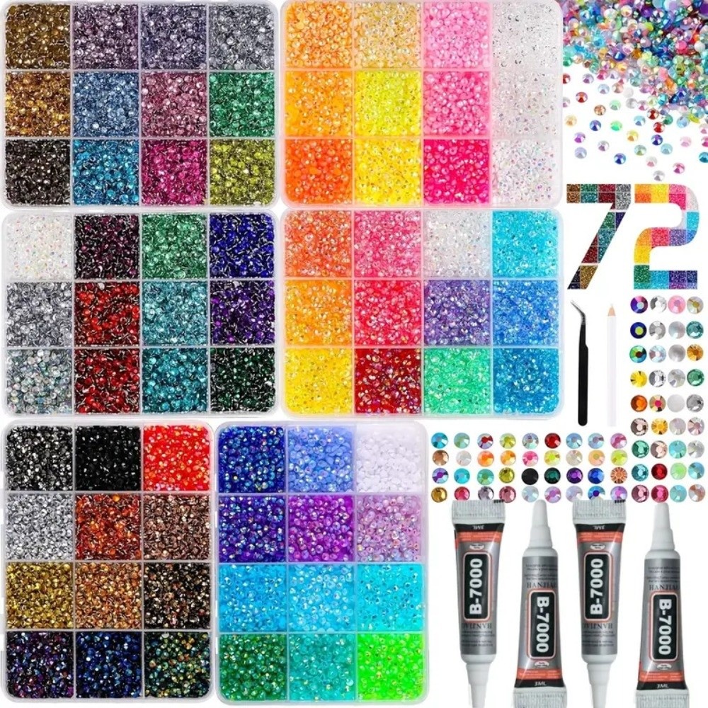 ชุดอุปกรณ์ตกแต่งเล็บด้วยเรซินห - Rhinestone Nail Gem บทวิจารณ์และราคา