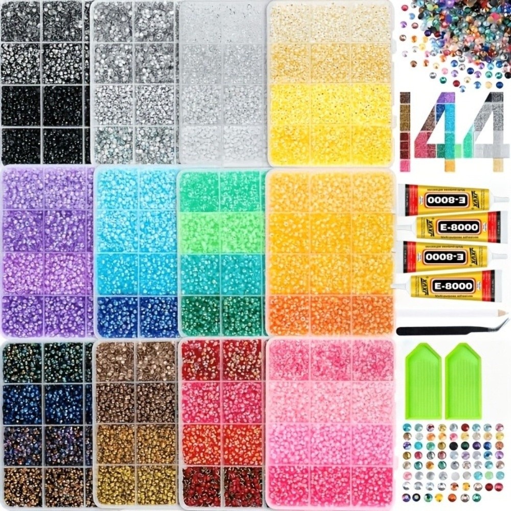 ชุดอุปกรณ์ตกแต่งเล็บด้วยเรซินห - Rhinestone Nail Gem บทวิจารณ์และราคา