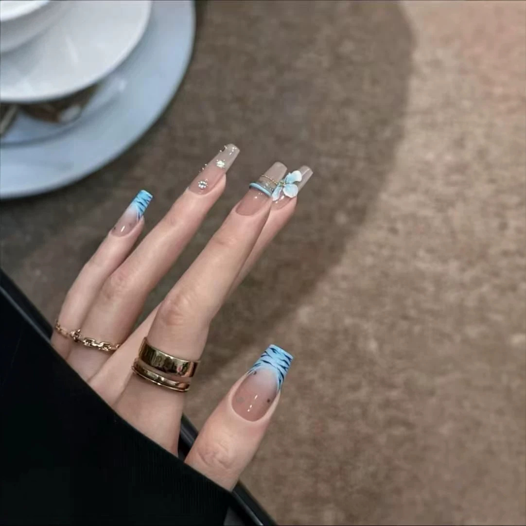 เล็บปลอมแบบกดติด 10 ชิ้น ลายม้ - Nail Art Zebra บทวิจารณ์และราคา