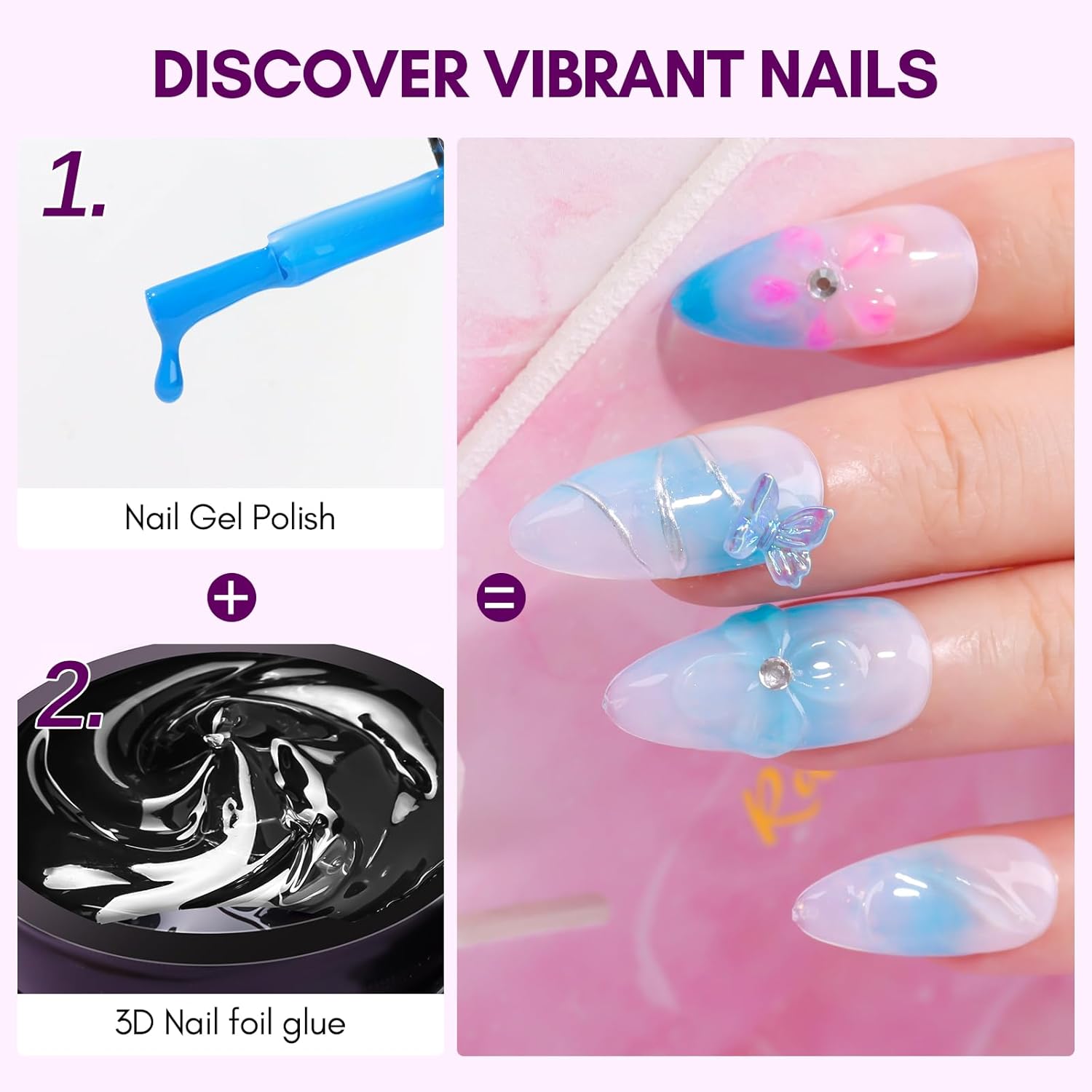 มาการ์ท 3D เจลทาเล็บ 8 มล. กาว - Nail Art Chrome บทวิจารณ์และราคา