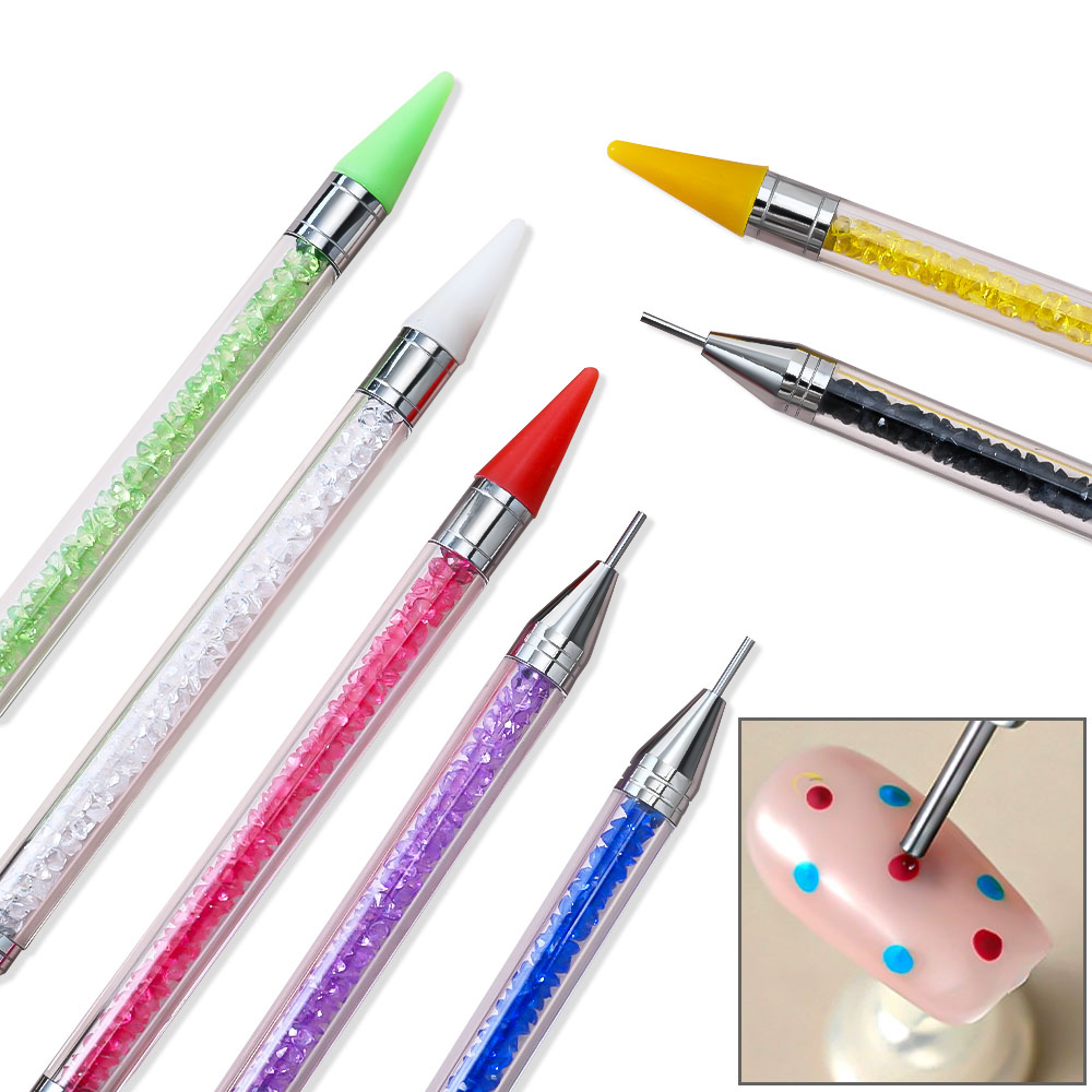 1 PC Dual หัวเจาะปากกาอะคริลิค - Rhinestone Nail Gem บทวิจารณ์และราคา