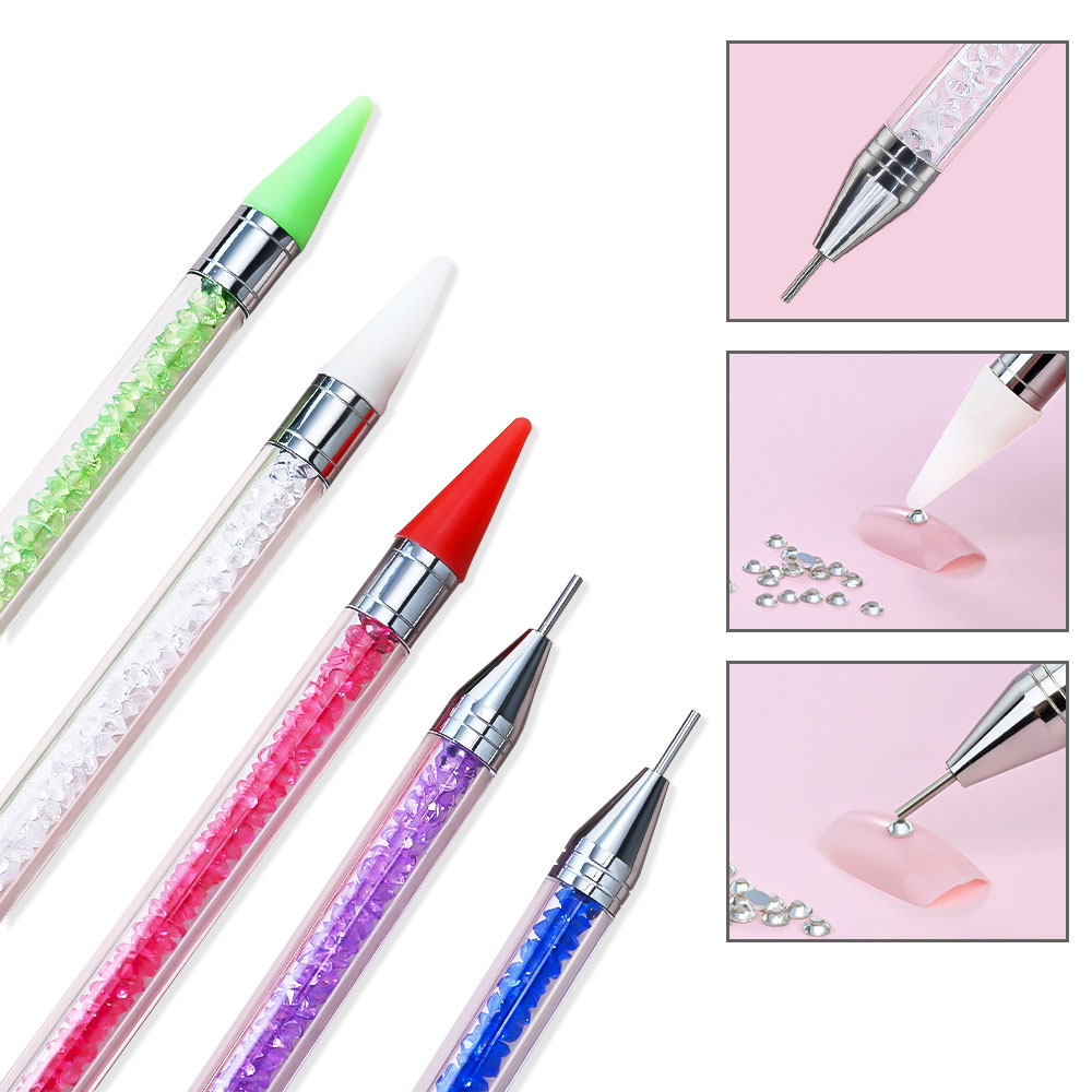 1 PC Dual หัวเจาะปากกาอะคริลิค - Rhinestone Nail Gem บทวิจารณ์และราคา