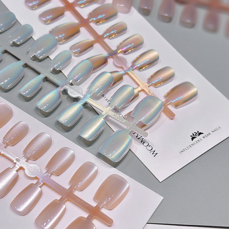 เล็บปลอมแบบสั้น30ชิ้นปลายเล็บแ - Nail Art Full Cat Eye บทวิจารณ์และราคา