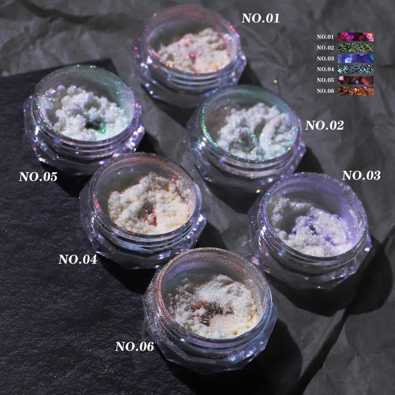 Z. ผงสีเจลโครเมี่ยมประกายรุ้งใ - Nail Art Zone บทวิจารณ์และราคา
