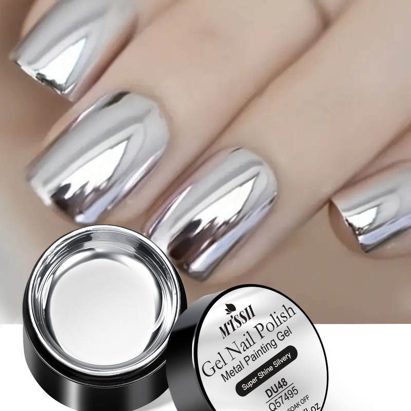Mttssii 8ml ซุปเปอร์ ซิลเวอร์  - Nail Art Chrome บทวิจารณ์และราคา
