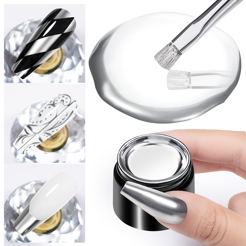 Mttssii 8ml ซุปเปอร์ ซิลเวอร์  - Nail Art Chrome บทวิจารณ์และราคา