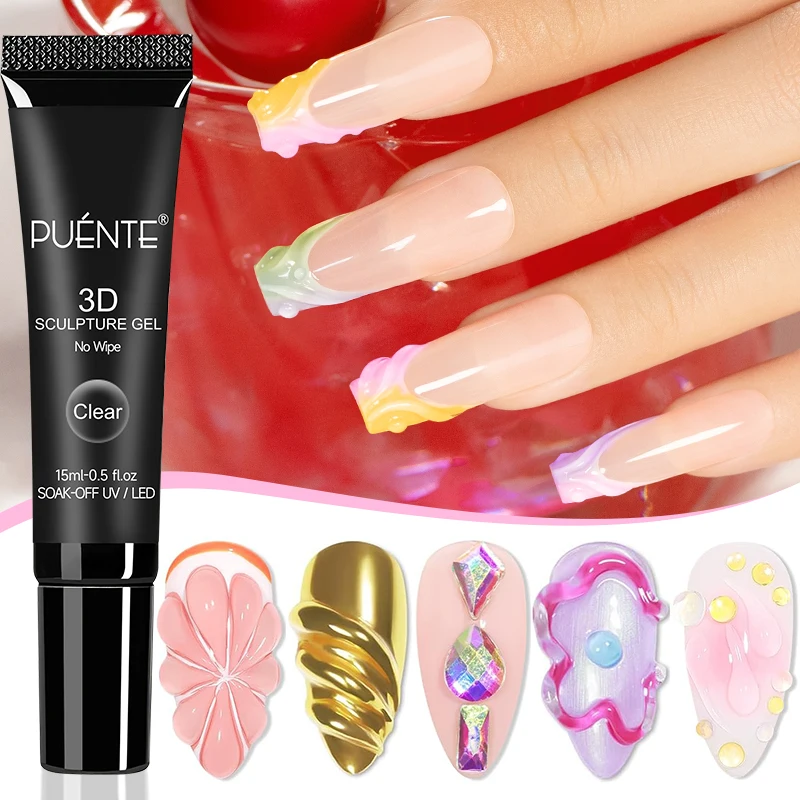 15ML 3D No Wipe ประติมากรรมเจล - Nail Art Chrome บทวิจารณ์และราคา