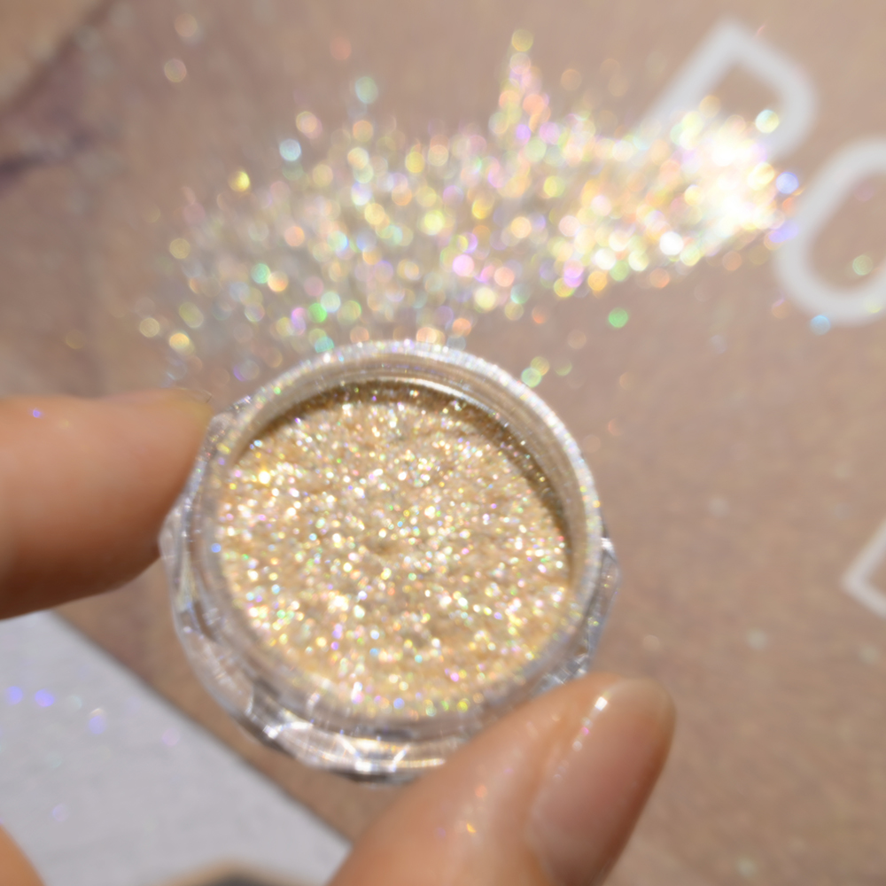Super Shiny Gold โอปอลเล็บผง M - Nail Glitter Chrome บทวิจารณ์และราคา