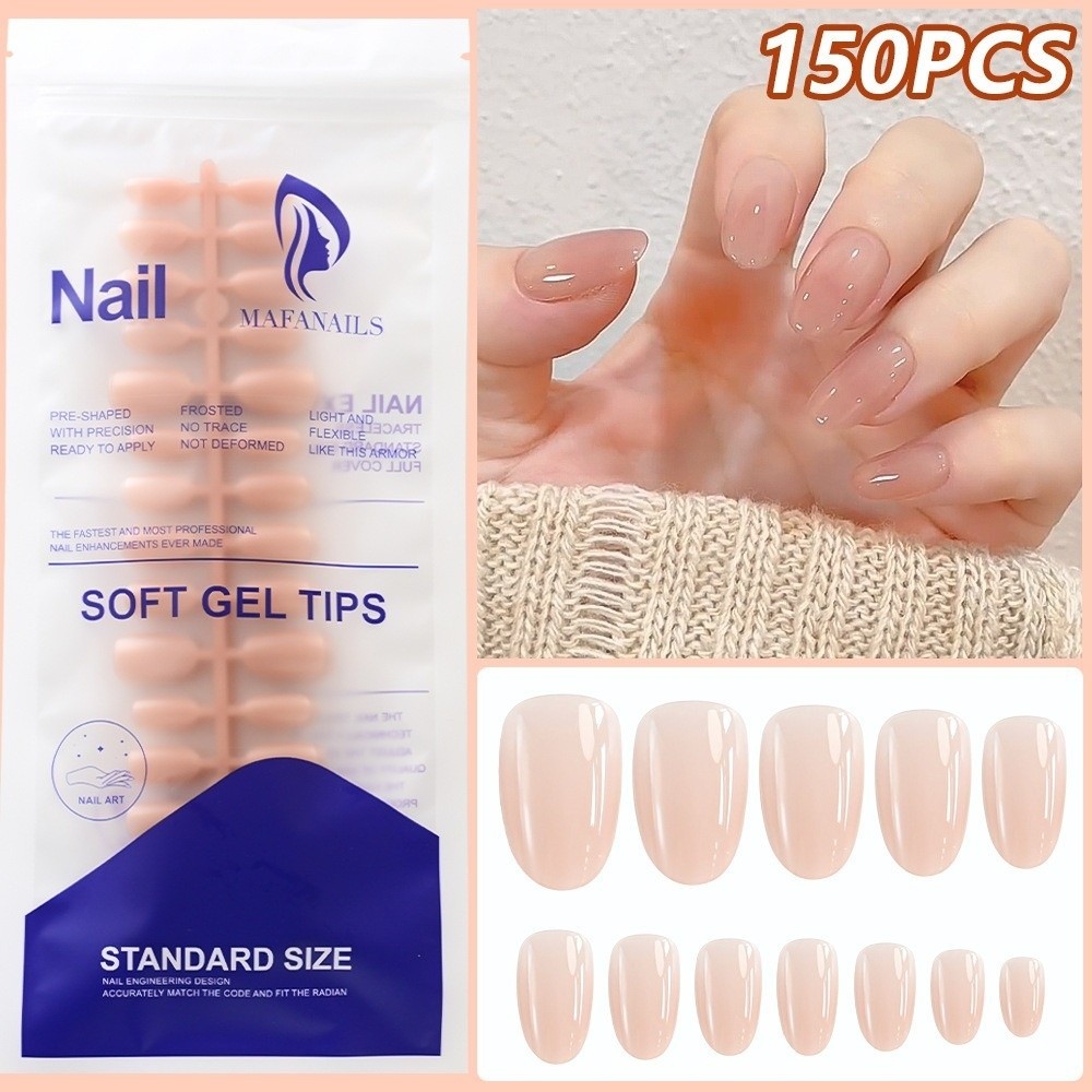 เล็บปลอมแฟชั่นแบบมันเงา 150 ชิ - Nail Art Natural บทวิจารณ์และราคา