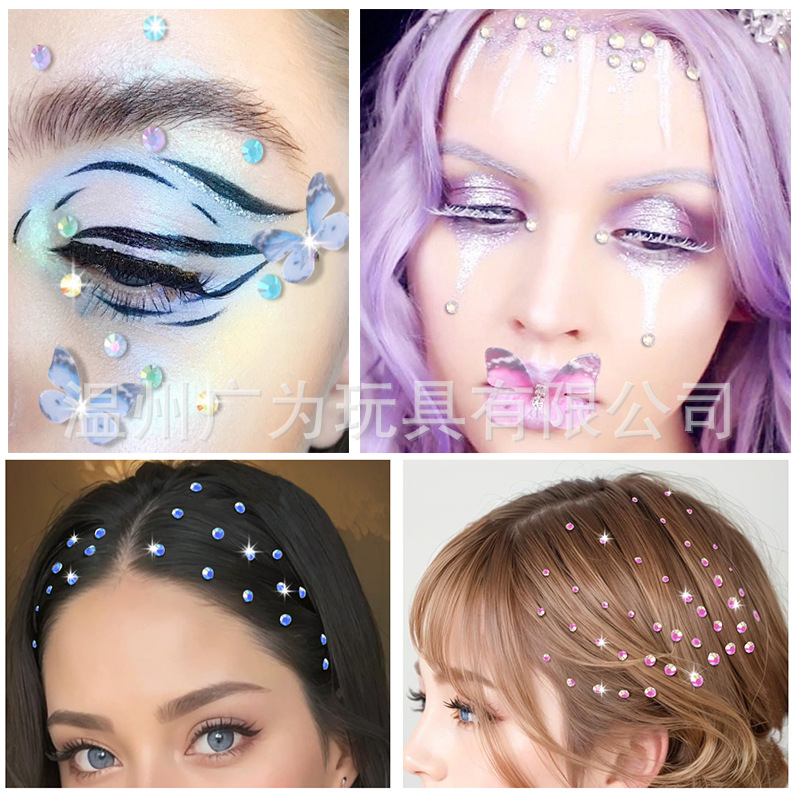 สติกเกอร์ติดเพชรแบบมีกาวในตัวล - Rhinestone Nail Gem บทวิจารณ์และราคา