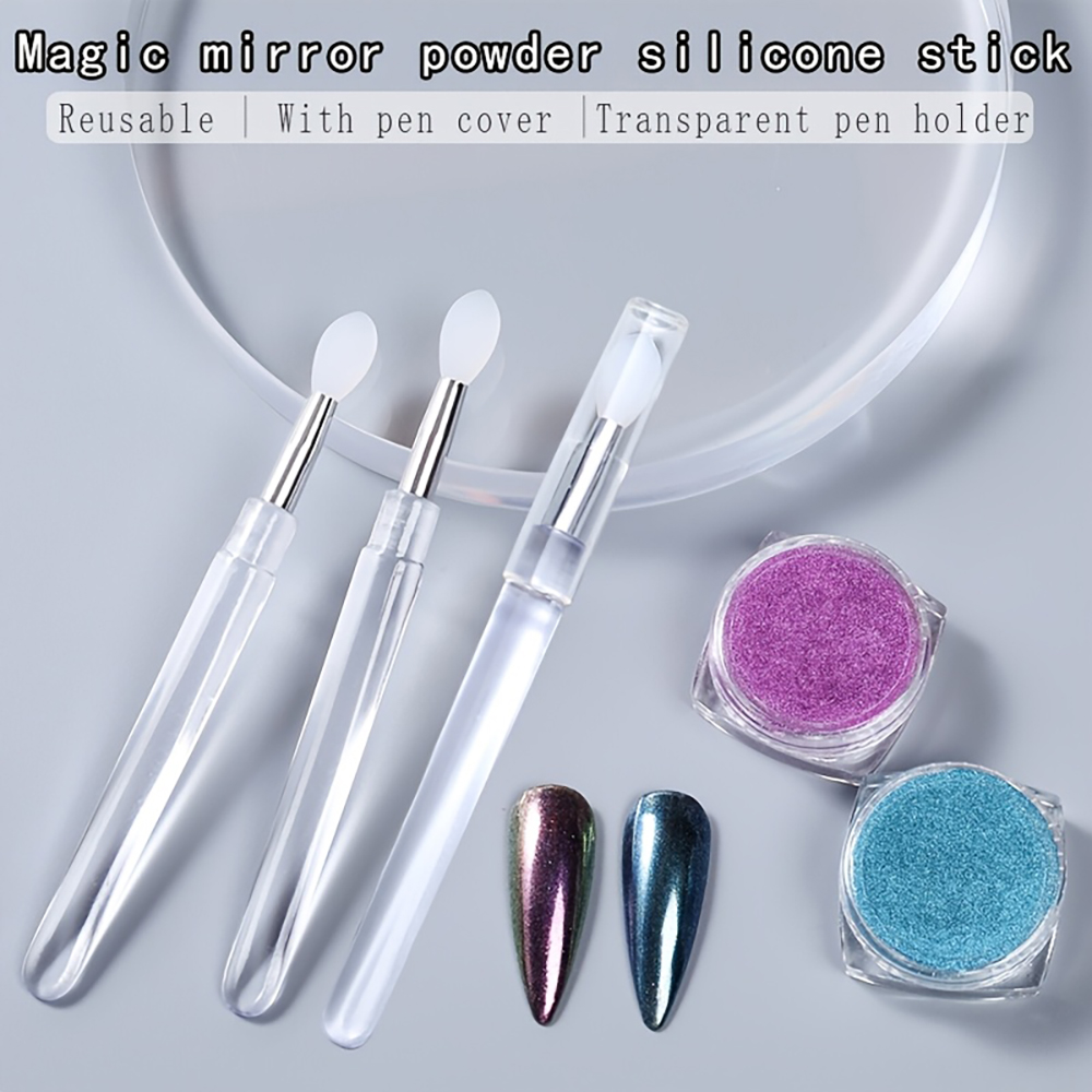 อุปกรณ์ทาสีเล็บแบบใช้ซ้ำได้ พร - Nail Glitter Chrome บทวิจารณ์และราคา