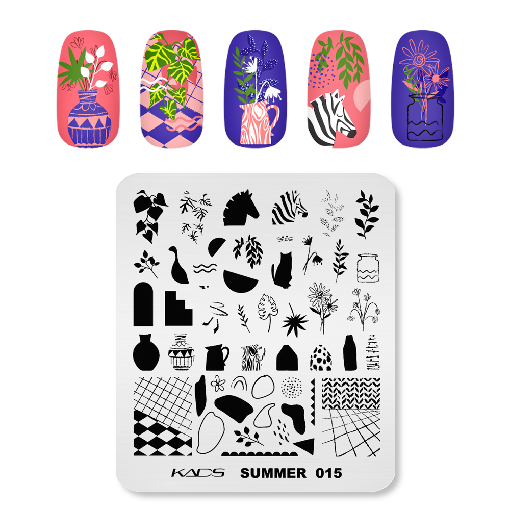 KADS ฤดูร้อน015เล็บแผ่นแจกันดอ - Nail Art Zebra บทวิจารณ์และราคา