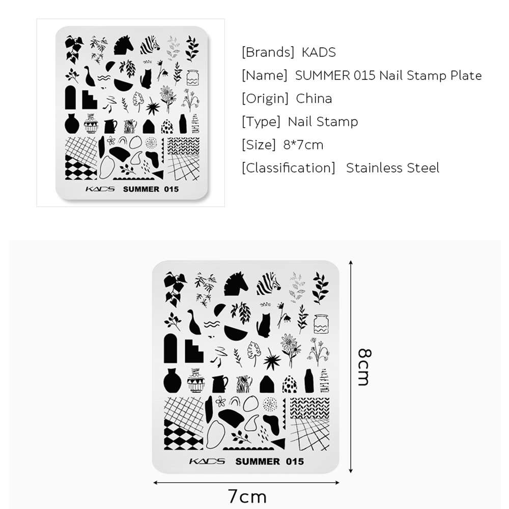 KADS ฤดูร้อน015เล็บแผ่นแจกันดอ - Nail Art Zebra บทวิจารณ์และราคา