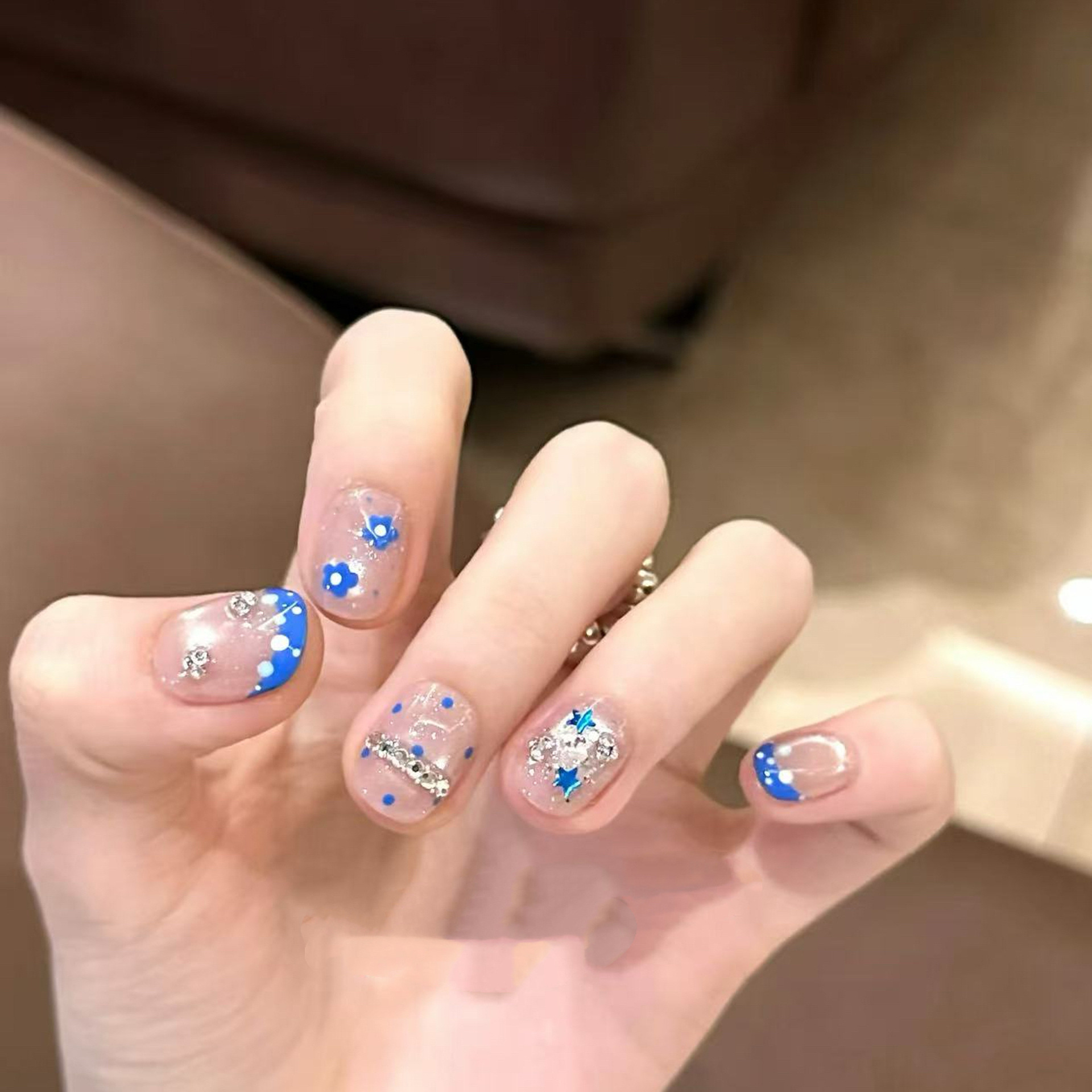 เล็บปลอมแบบกดติด 10 ชิ้น ทำมือ - Nail Art Full Cat Eye บทวิจารณ์และราคา