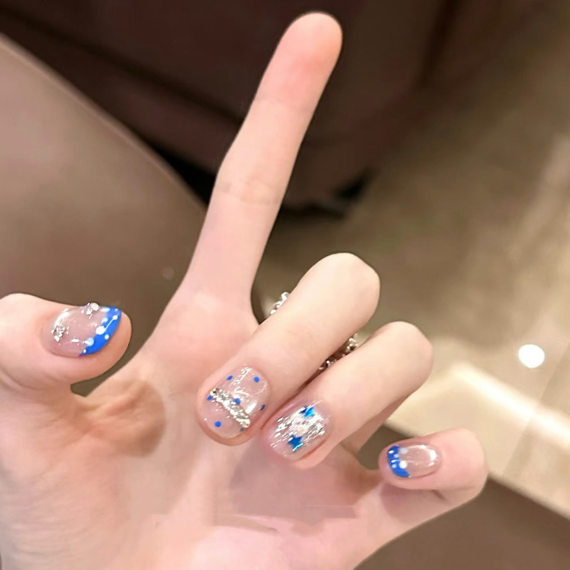 เล็บปลอมแบบกดติด 10 ชิ้น ทำมือ - Nail Art Full Cat Eye บทวิจารณ์และราคา
