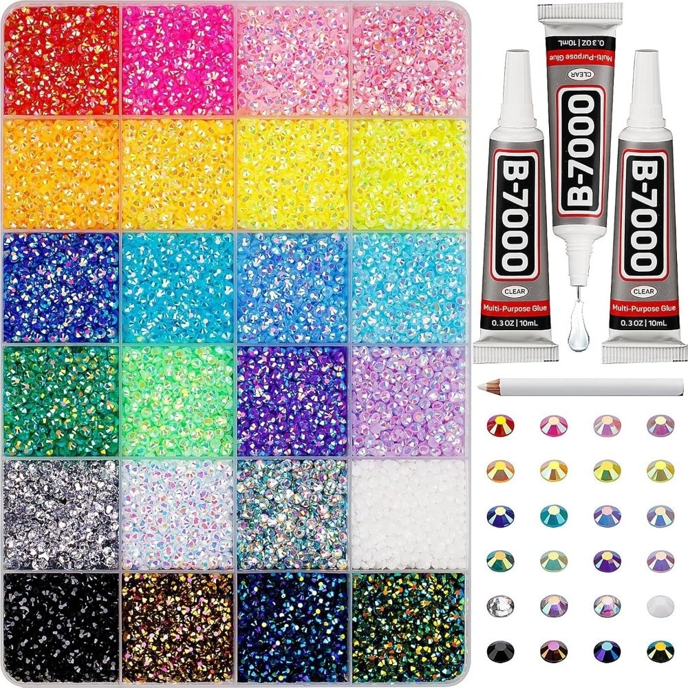 ชุดเรซิ่นหลากสีประดับเพชร DIY  - Rhinestone Nail Gem บทวิจารณ์และราคา