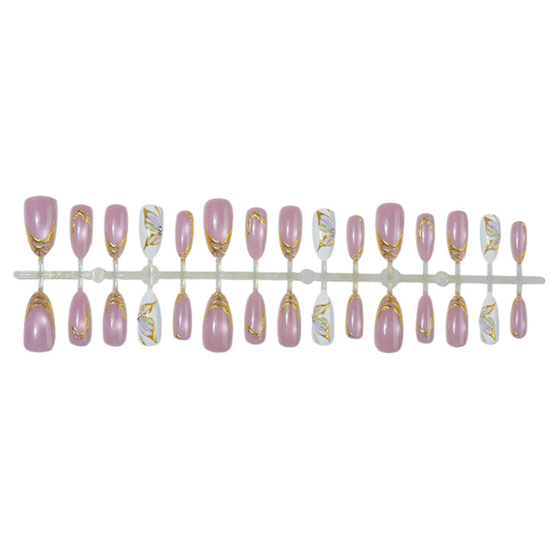 เล็บปลอมทรงอัลมอนด์ลายผีเสื้อส - Nail Art Full Cat Eye บทวิจารณ์และราคา