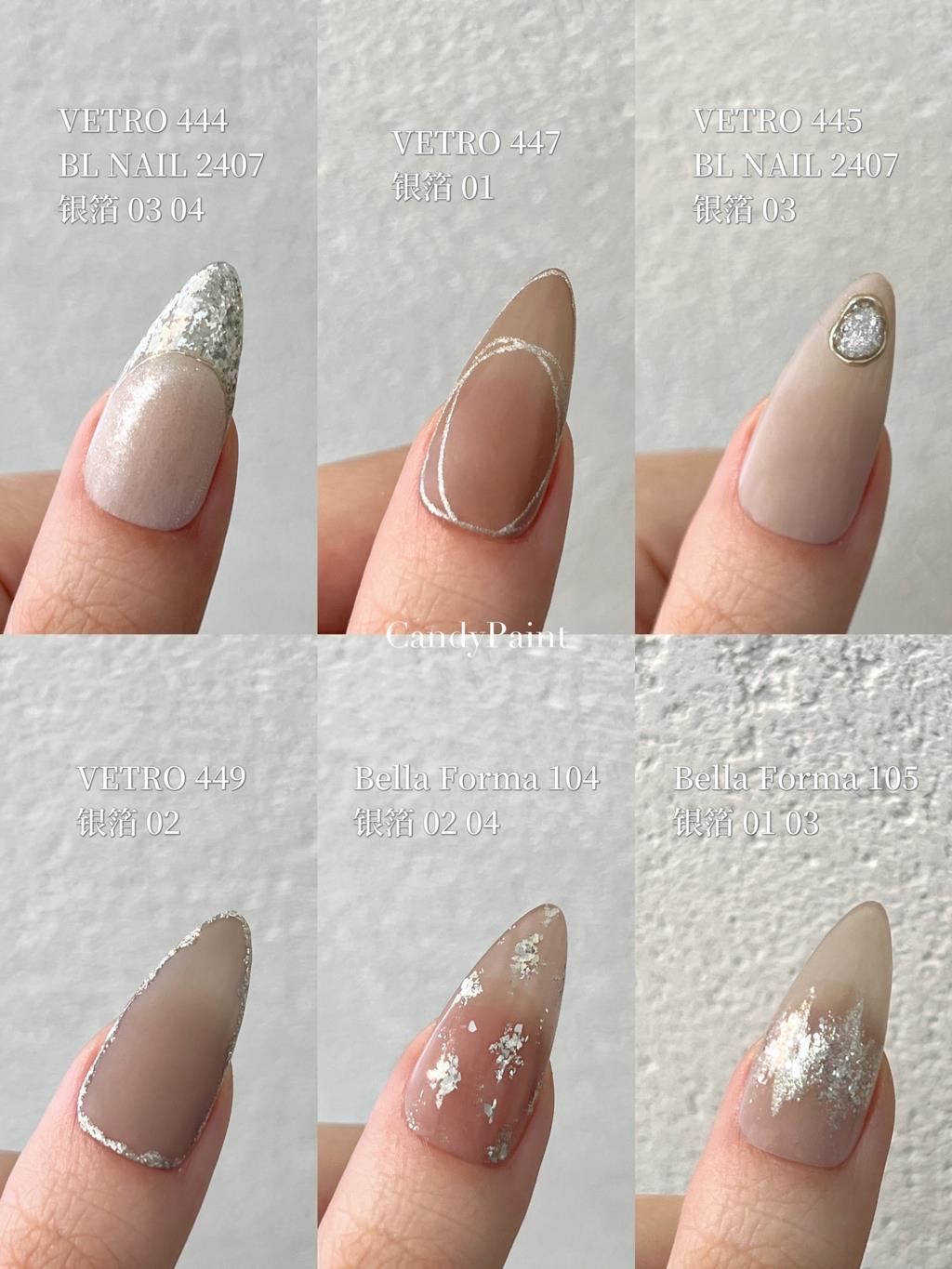 ผงสีเล็บชุบโครเมี่ยมสีเงิน/ผงส - Nail Glitter Chrome บทวิจารณ์และราคา