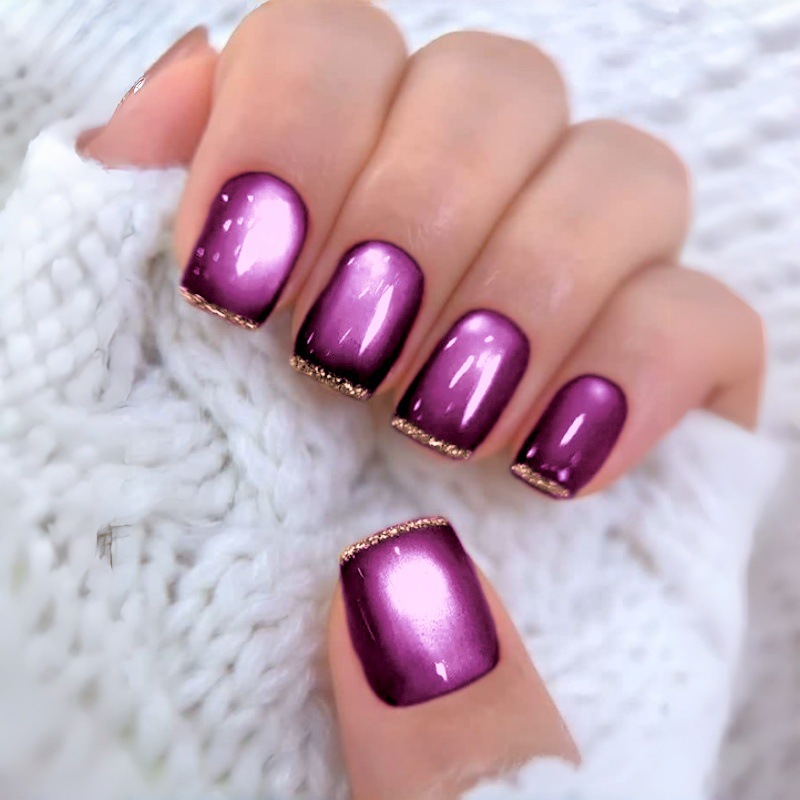 เล็บปลอมทรงสั้นทรงเหลี่ยมสำหรั - Nail Art Full Cat Eye บทวิจารณ์และราคา