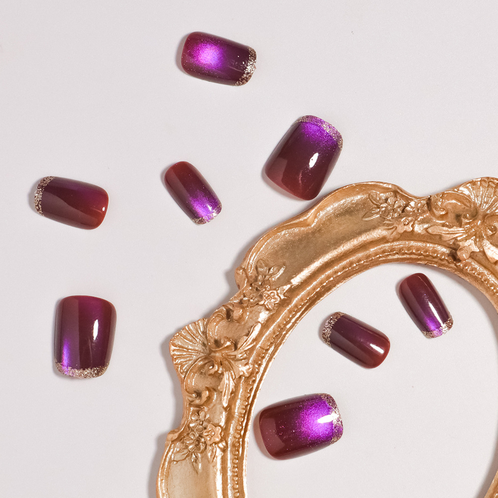 เล็บปลอมทรงสั้นทรงเหลี่ยมสำหรั - Nail Art Full Cat Eye บทวิจารณ์และราคา