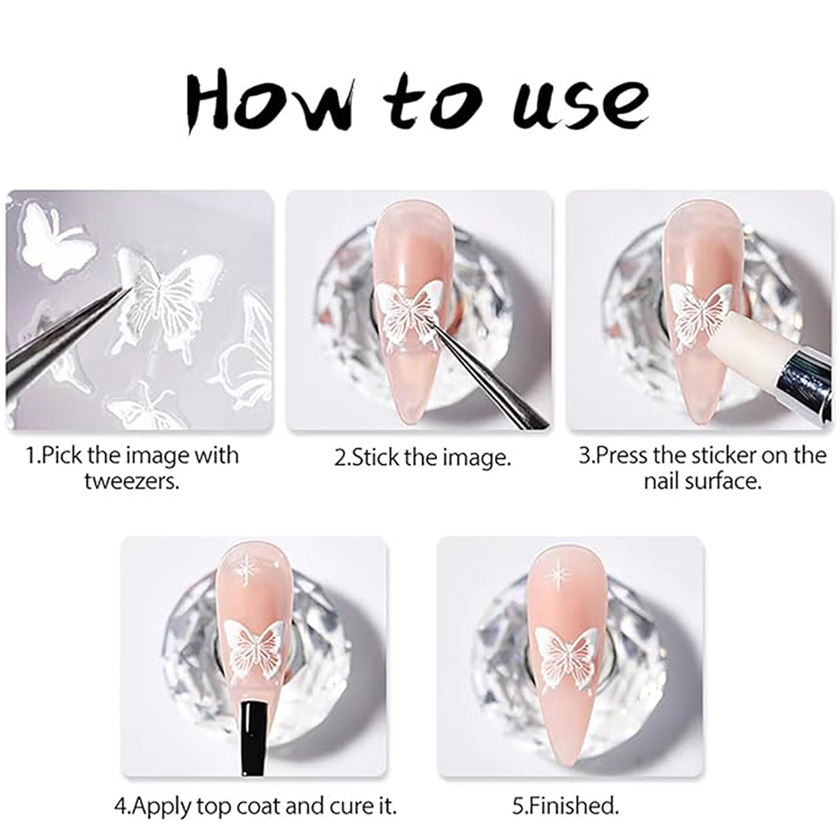 สติกเกอร์ติดเล็บลายเสือดาว 3/6 - Nail Art Zebra บทวิจารณ์และราคา