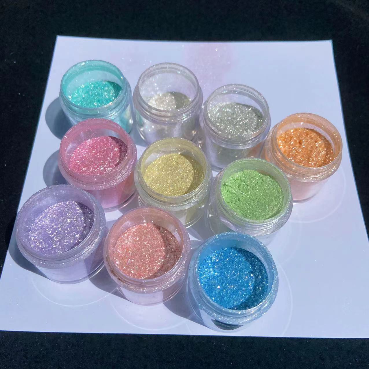 10 สี Sparkly เล็บ Glitter ผงส - Nail Glitter Chrome บทวิจารณ์และราคา