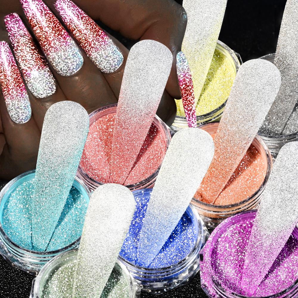 1Jar ความร้อนสะท้อนแสงเล็บ Hol - Nail Glitter Chrome บทวิจารณ์และราคา