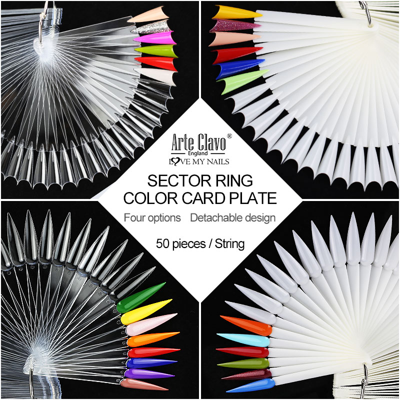 แท่นโชว์เล็บปลอม 50 ชิ้น สีใสธ - Nail Art Natural บทวิจารณ์และราคา