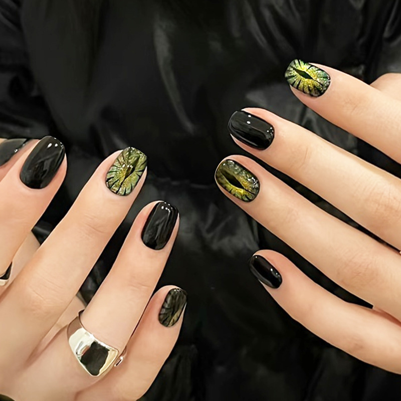 เล็บปลอมสั้นสำหรับผู้หญิง แบบม - Nail Art Full Cat Eye บทวิจารณ์และราคา