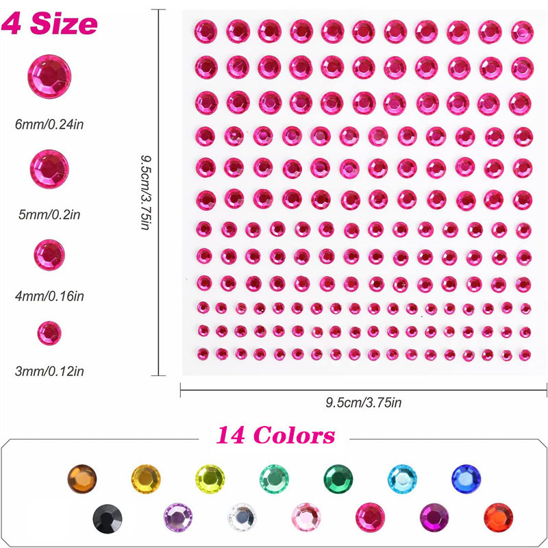Self Adhesive Rhinestone อัญมณ - Rhinestone Nail Gem บทวิจารณ์และราคา