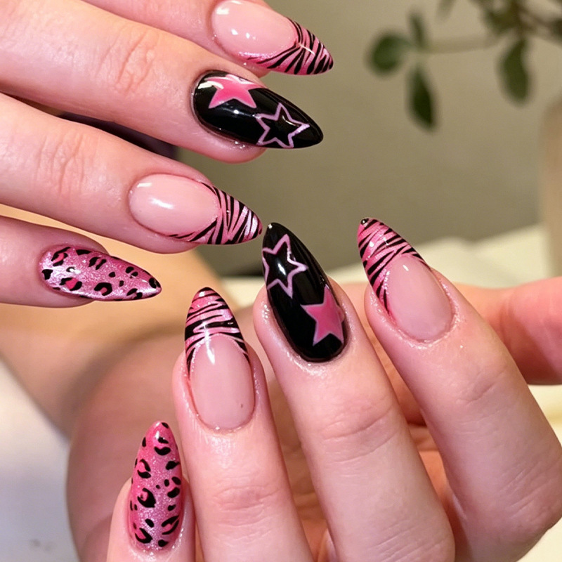 เล็บปลอมลายเส้นและดาว 24 ชิ้น  - Nail Art Full Cat Eye บทวิจารณ์และราคา