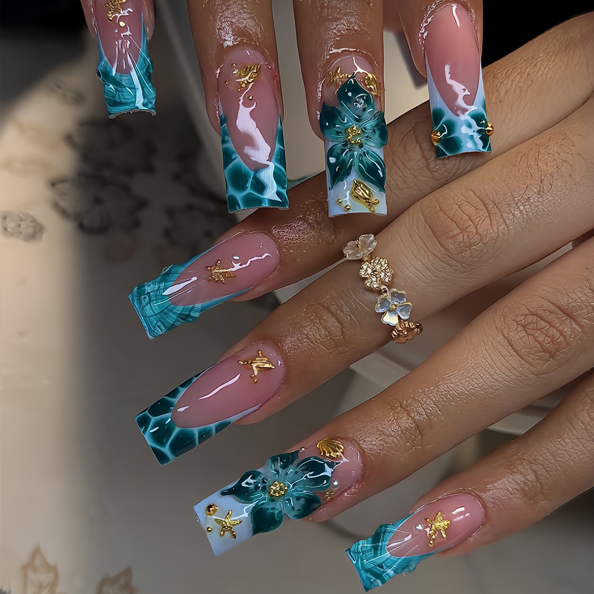 24 ชิ้น เล็บปลอมสไตล์ฝรั่งเศสส - Nail Art Zebra บทวิจารณ์และราคา