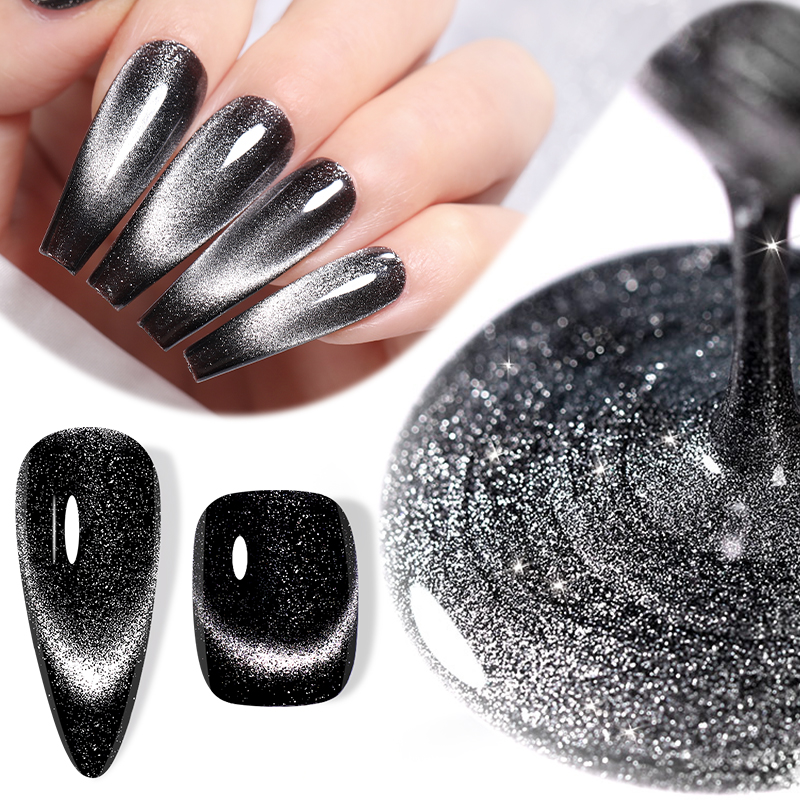 LILYCUTE 7ML คริสตัลสีดําแมวแม - Nail Art Chrome บทวิจารณ์และราคา