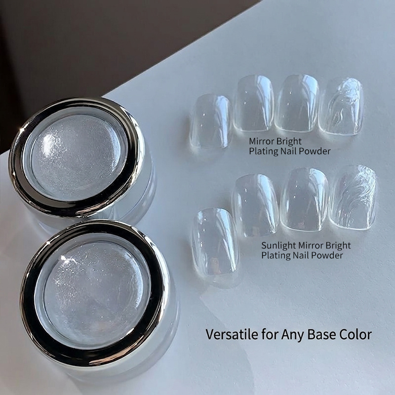 ผงเล็บโครเมี่ยมสีขาวมุกเงาประก - Nail Glitter Chrome บทวิจารณ์และราคา