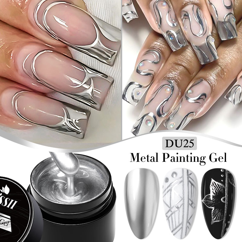 เจลเพ้นท์เล็บโลหะ 8 มล. ไม่ต้อ - Nail Art Rose Gold บทวิจารณ์และราคา