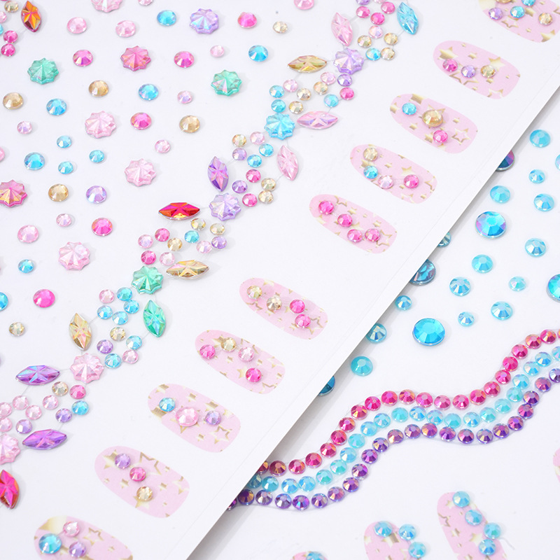 สติ๊กเกอร์ติดเล็บลายเพชร อะคริ - Rhinestone Nail Gem บทวิจารณ์และราคา