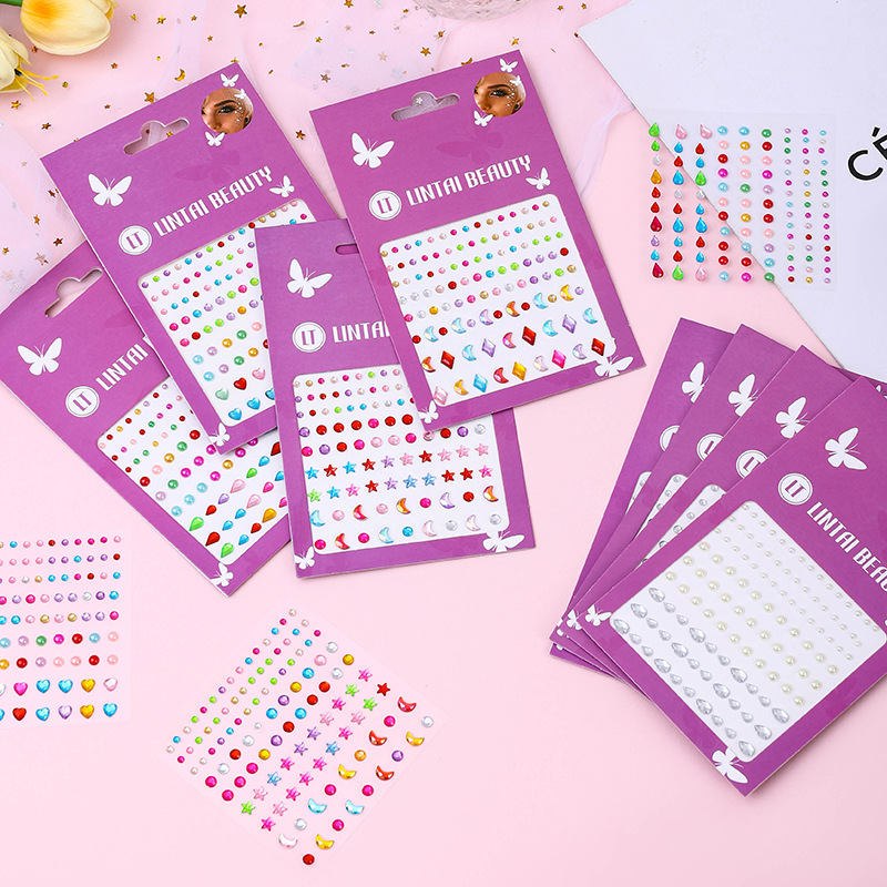 สติกเกอร์ติดหน้ารูปหยดน้ำ กันน - Rhinestone Nail Gem บทวิจารณ์และราคา