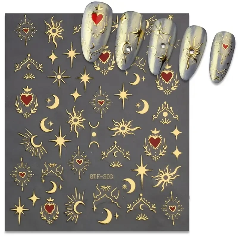 3 sheets1 แพ็ค,สติกเกอร์ 3D,เล - Nail Art Rose Gold บทวิจารณ์และราคา