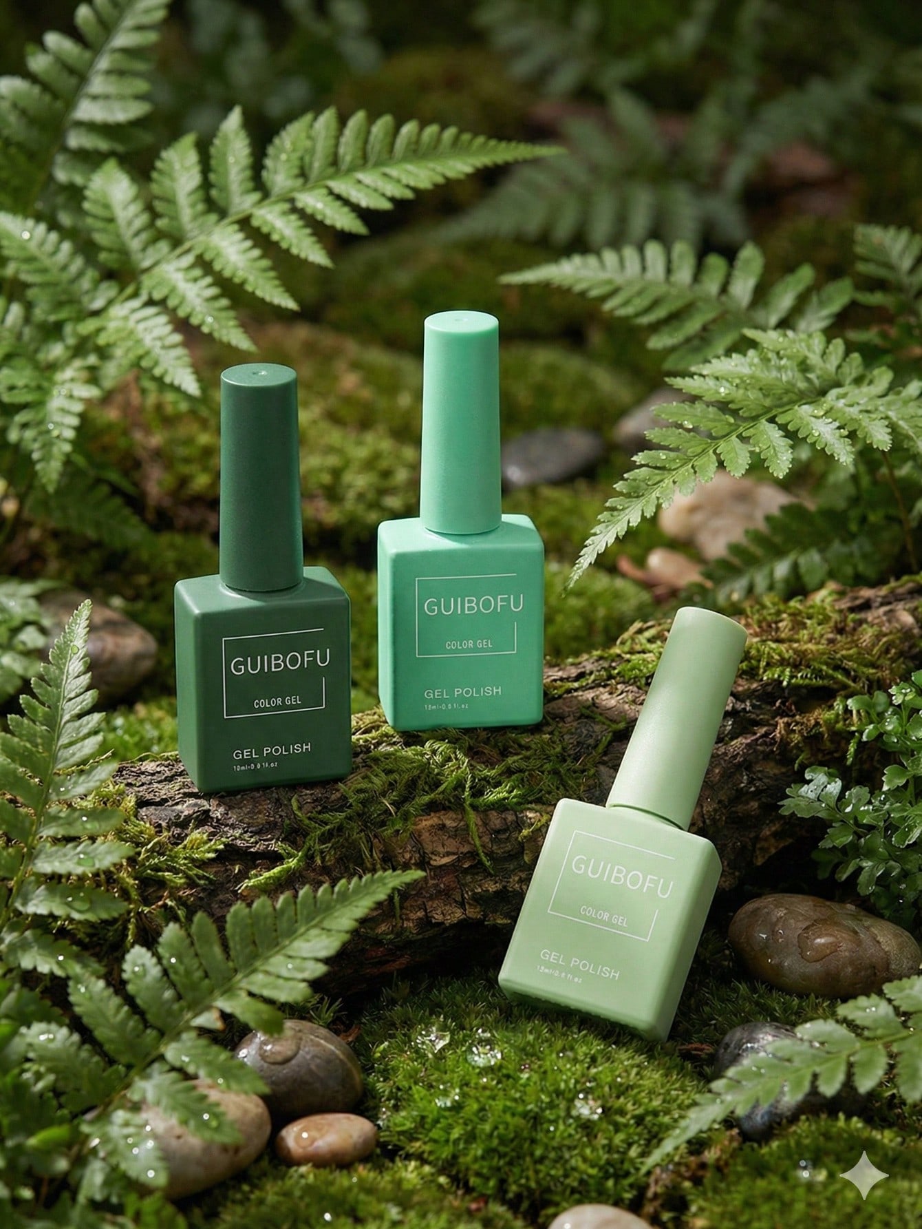 3 ชิ้น/ชุด เจลทาเล็บสีเขียวป่า - Nail Art Emerald Green บทวิจารณ์และราคา