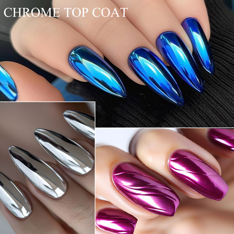 เจลเคลือบเงาโครเมี่ยม 7 มล. สำ - Nail Glitter Chrome บทวิจารณ์และราคา