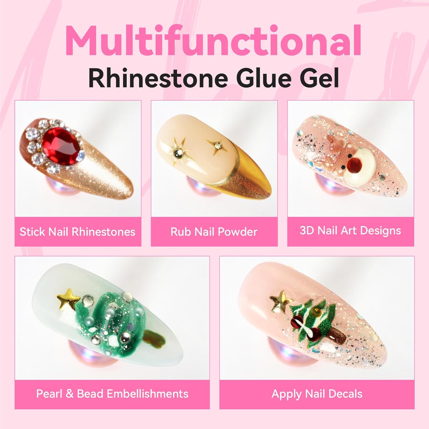 กาวติดเล็บ Makartt 4 ชิ้น ขนาด - Rhinestone Nail Gem บทวิจารณ์และราคา