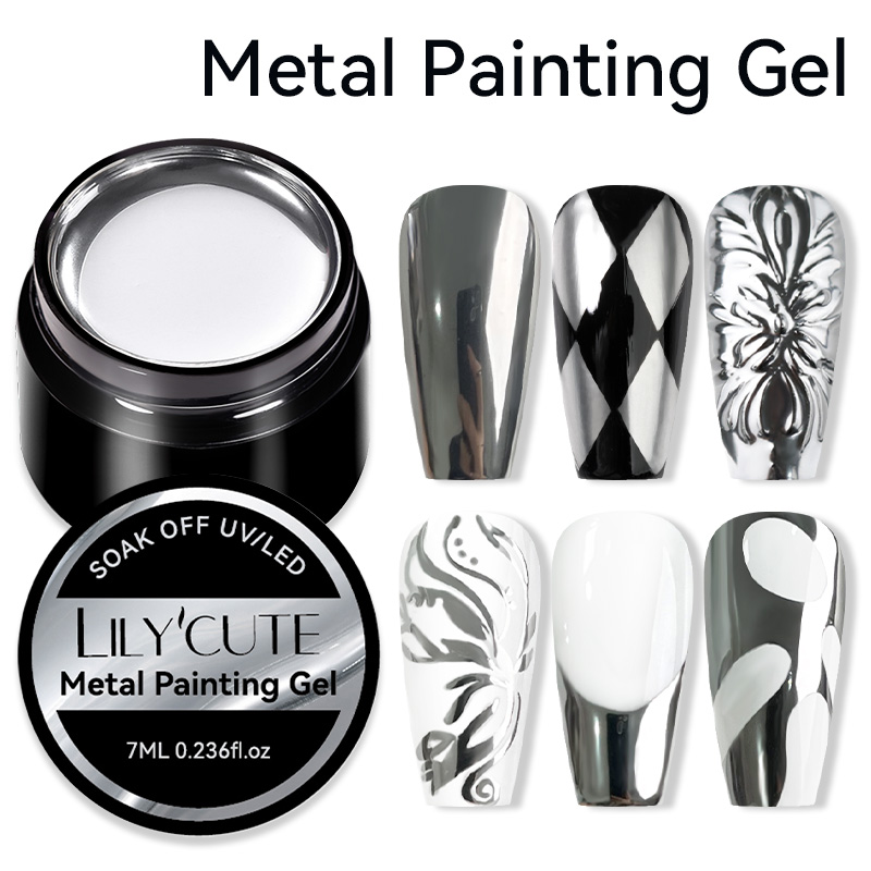 LILYCUTE 7ML โลหะจิตรกรรมเจล C - Nail Art Chrome บทวิจารณ์และราคา